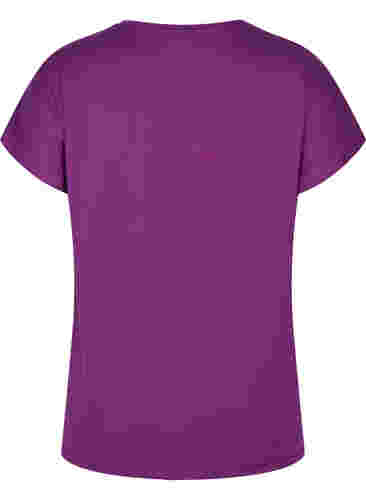 Ensfarvet trænings t-shirt, Grape Juice, Packshot image number 1