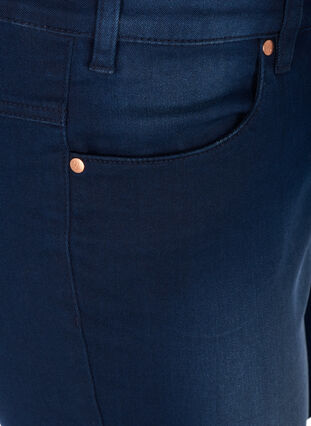Slim fit Emily shorts med normal talje, Blue denim, Packshot image number 2