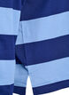 Stribet poloshirt med broderet tekst, Blå, Packshot image number 3