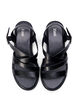 Wide fit - Sommer sandal i læder, Black, Packshot image number 2