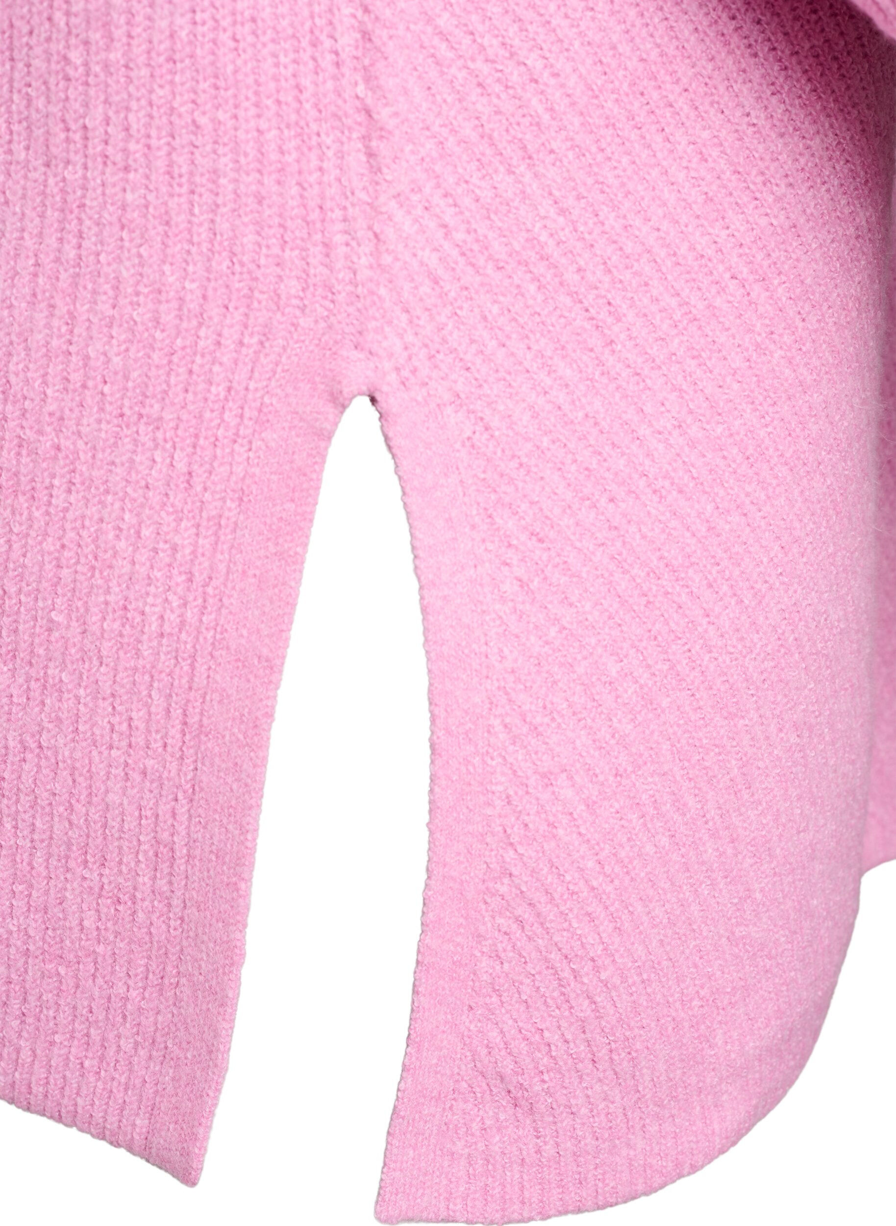 ZizziStrikbluse med diagonalt m&oslash;nster og raglan&aelig;rmer, Lyser&oslash;d, Packshot image number 3