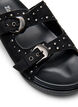Wide fit - Sandal med nitter, Sort, Packshot image number 3