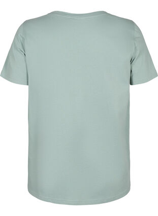Bomulds t-shirt med motiv, Ch. Green w. Face, Packshot image number 1