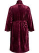 Morgenk&aring;be i bl&oslash;d velour med lommer, M&oslash;rk Bordeaux, Packshot image number 1