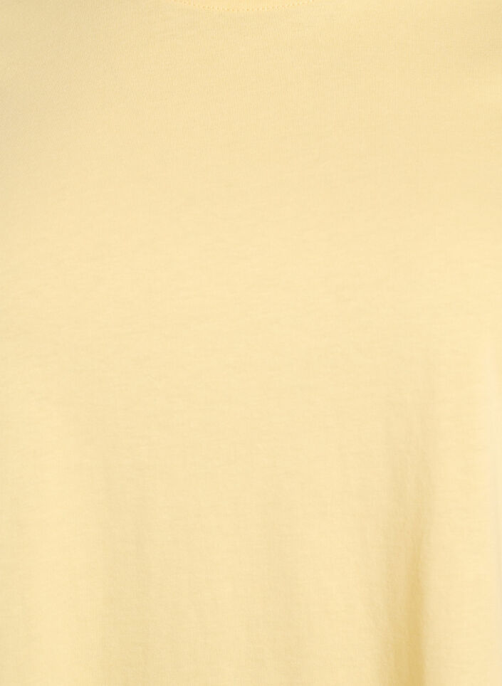 Basis t-shirt i bomuld med rund hals , Gul, Packshot image number 2