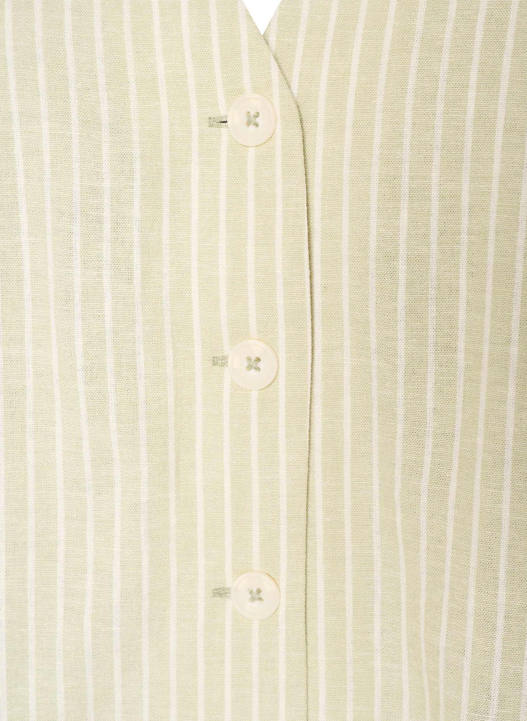 ZizziStribet vest i h&oslash;r og viskose, Gr&oslash;n, Packshot image number 2