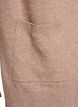Lang strikcardigan med lommer og &aring;bent design, Beige, Packshot image number 3