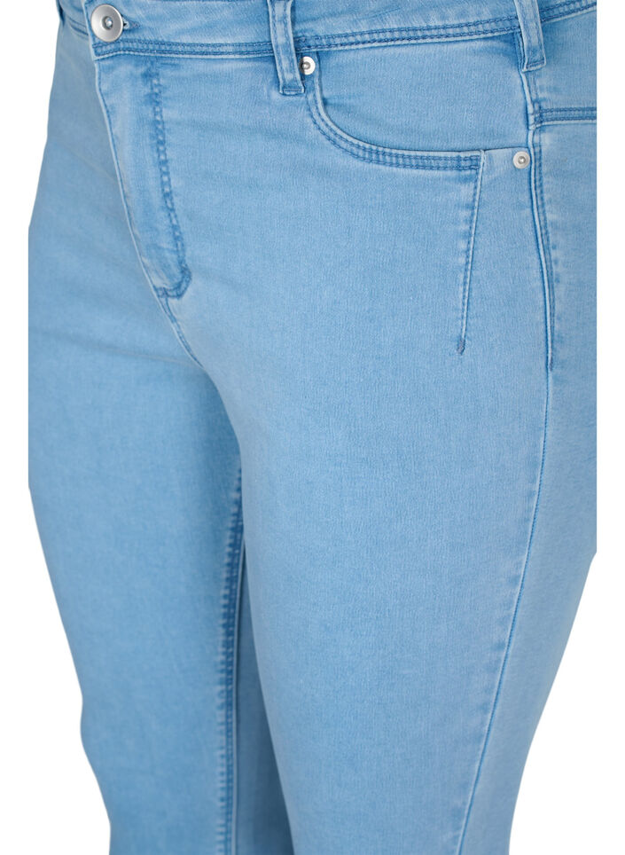 Cropped Amy jeans med lynl&aring;sdetalje, Bl&aring;, Packshot image number 2