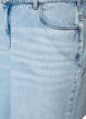 Jeansknickers med slidt look og r&aring; kanter, Bl&aring;, Packshot image number 2