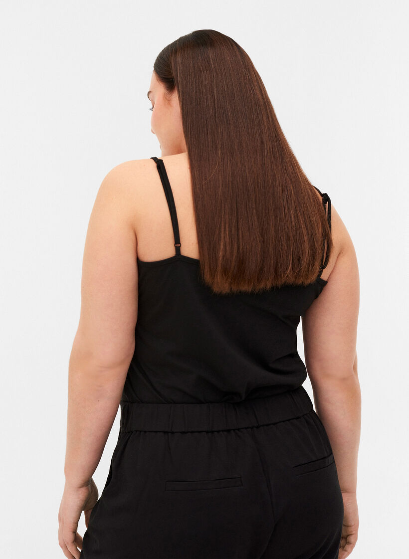 2-pak basis top i bomuld, Black, Model image number 1