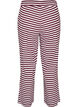 Stribede natbukser med h&oslash;j talje og brede ben, R&oslash;d, Packshot image number 1