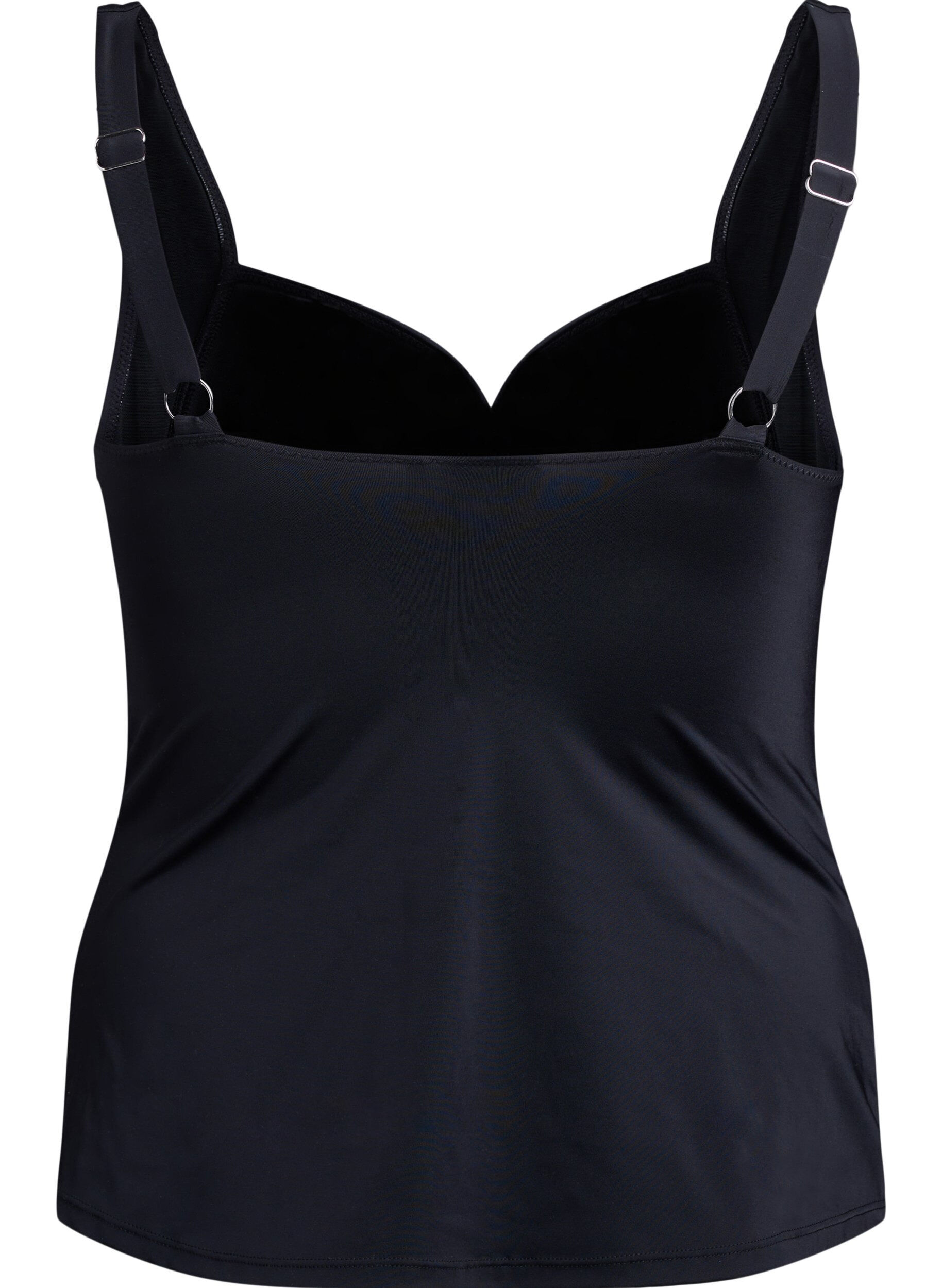 Zizzi Tankini med draperinger, Sort, Packshot image number 1