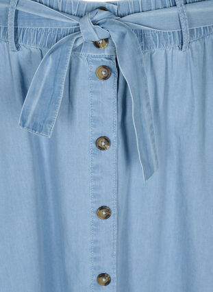 Løs denim nederdel med knapper, Light blue denim, Packshot image number 2