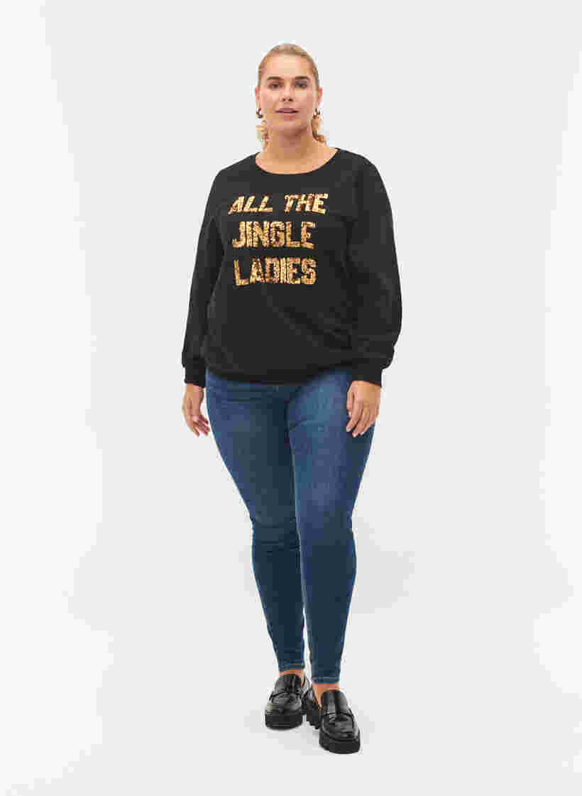 Jule sweatshirt, Black Jingle, Model image number 2