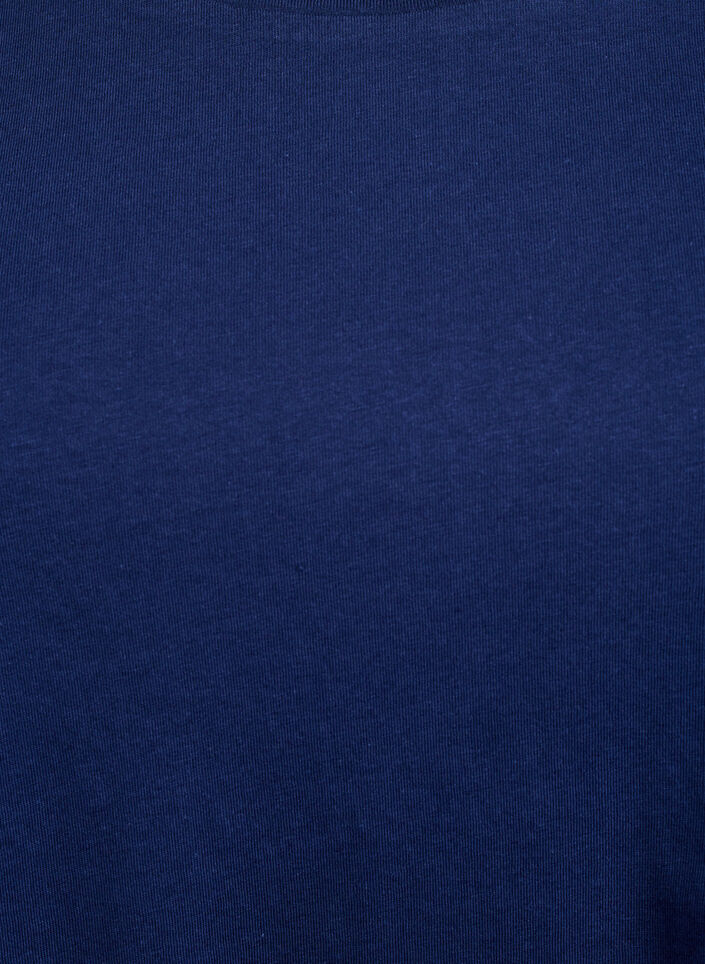 T-shirt med rund hals og A-facon, Bl&aring;, Packshot image number 2