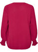 Bluse med smock manchetter og V-udsk&aelig;ring, R&oslash;d, Packshot image number 1