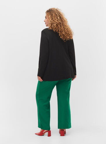 Løse bukser med lommer, Verdant Green, Model image number 1