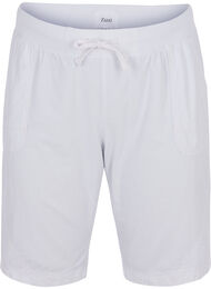 Løse shorts i bomuld, Bright White