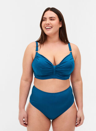 Bikini overdel med bøjle og udtagelige indlæg, Ink Blue, Model image number 2