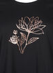 FLASH - T-shirt med motiv, Black R. Gold Flower, Packshot image number 2