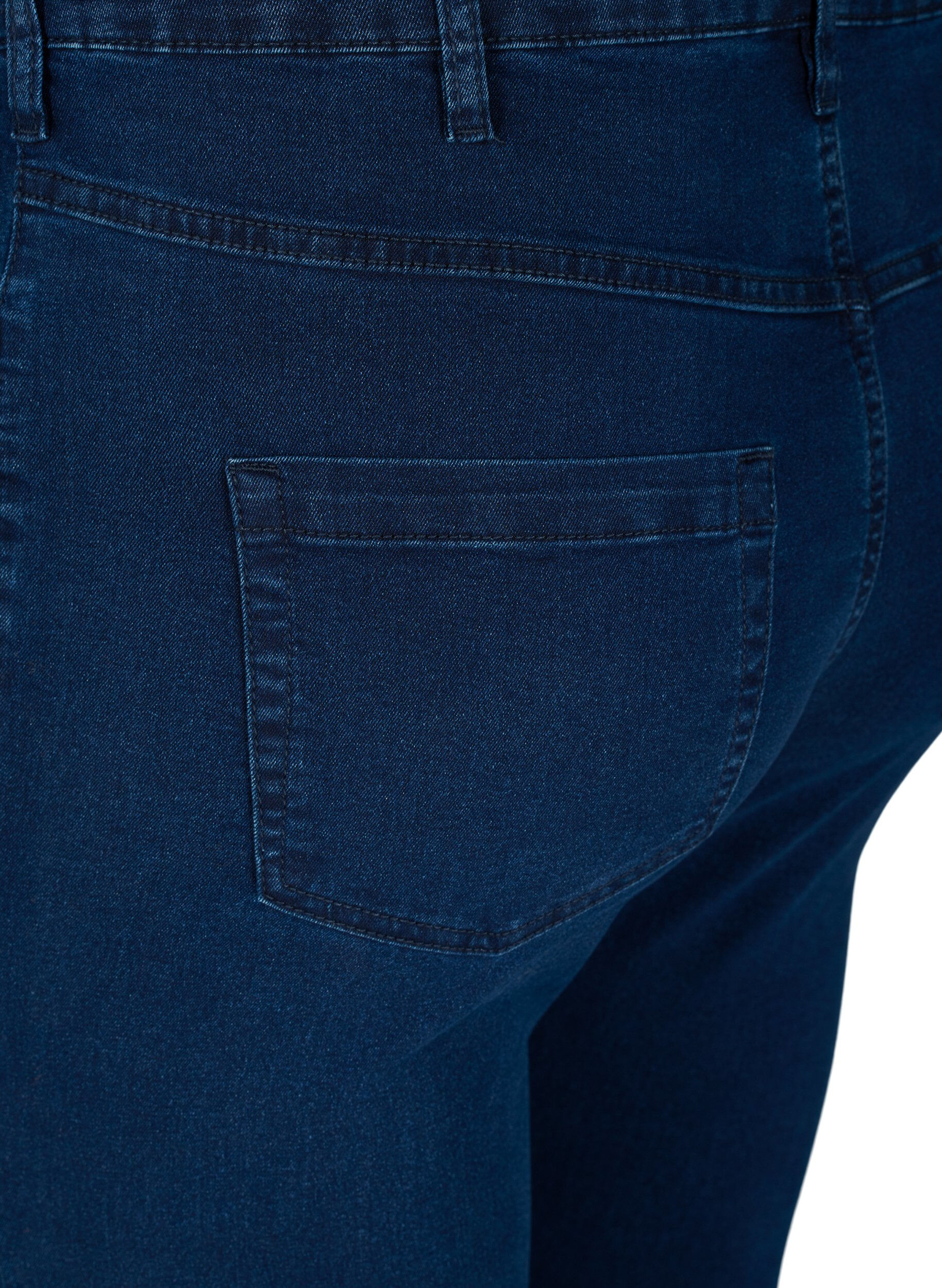 Zizzi H&oslash;jtaljede super slim Amy jeans, Bl&aring;, Packshot image number 3