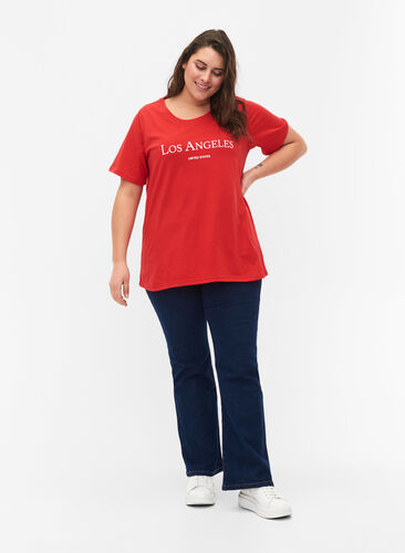 FLASH - T-shirt med motiv, High Risk Red, Model image number 2
