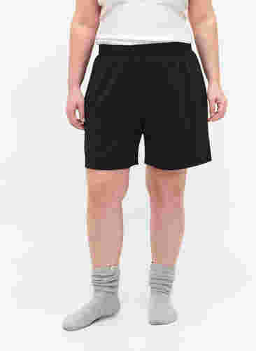Løse shorts med struktur, Black, Model image number 1