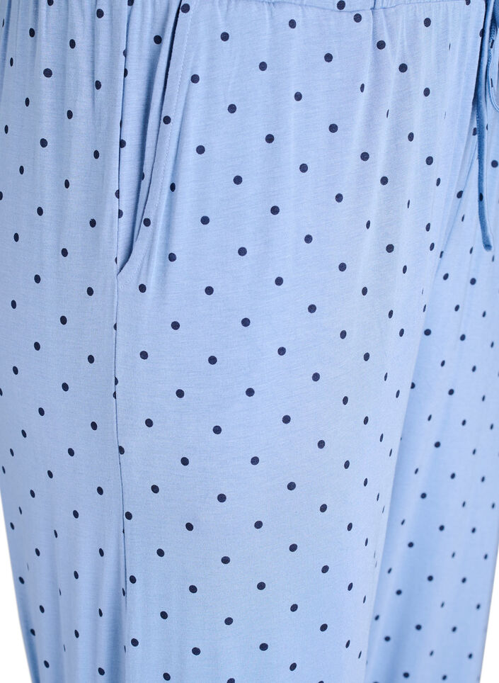 Natbukser i modal med høj talje, Blå, Packshot image number 2