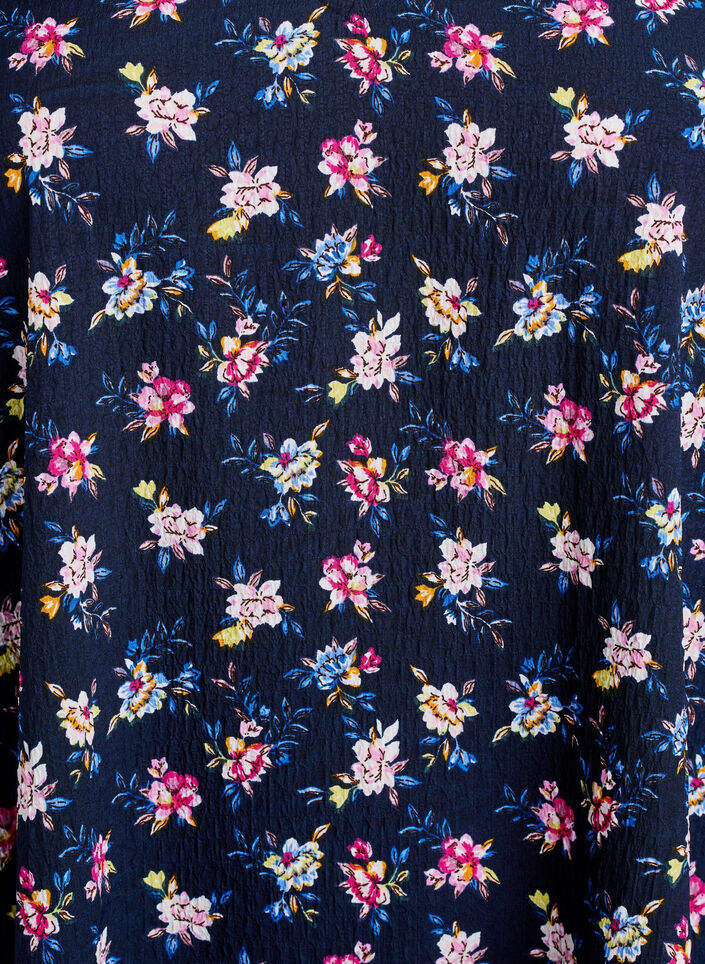 FLASH - Kortærmet kjole med V-hals, Blå, Packshot image number 2