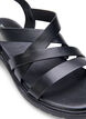 Wide fit - Sommer sandal i læder, Black, Packshot image number 3