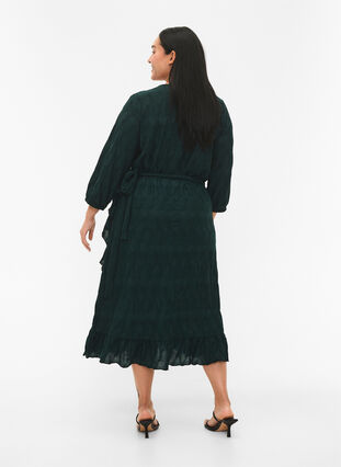 FLASH - Wrap kjole med 3/4 ærmer, Scarab, Model image number 1