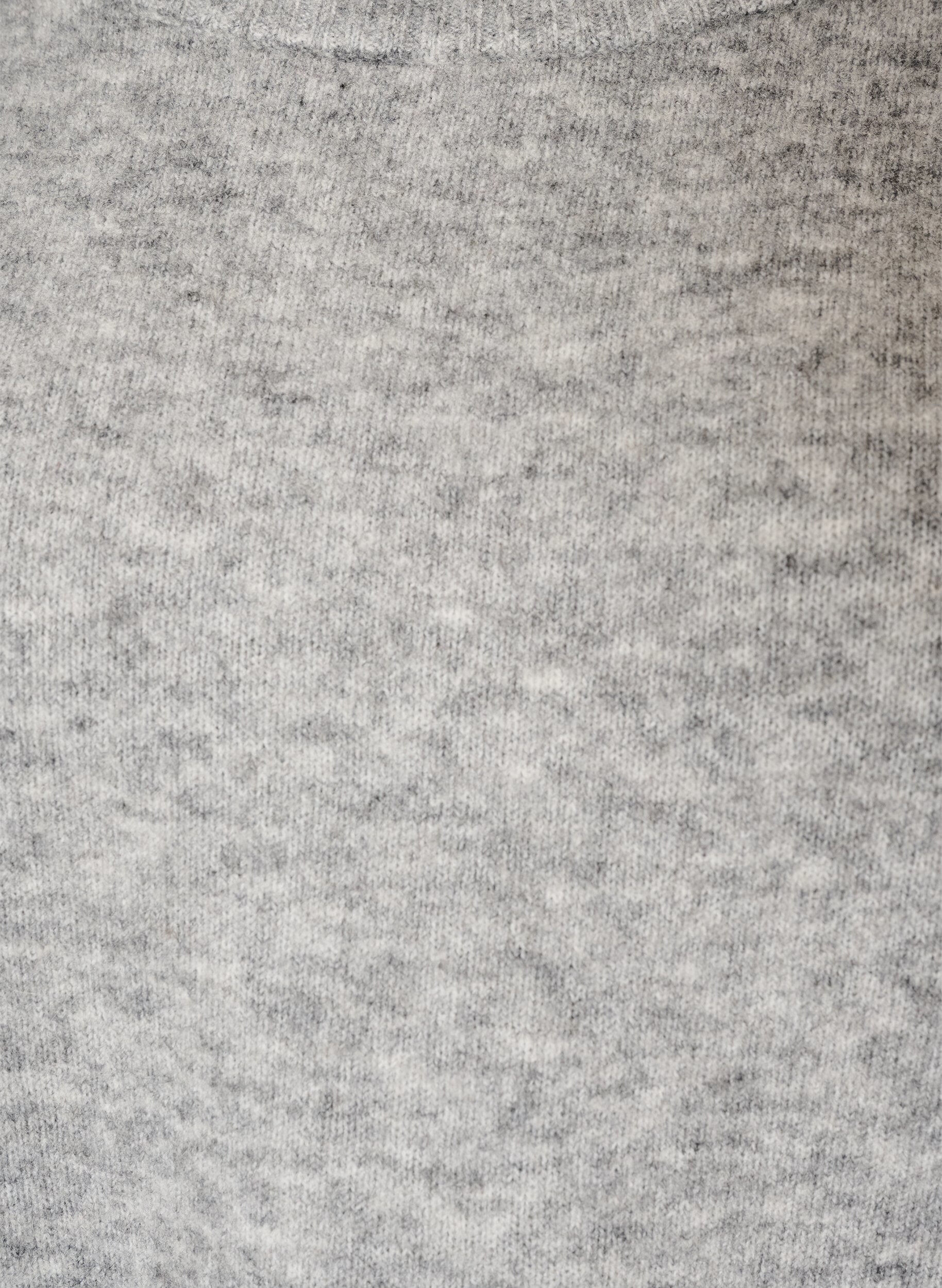 ZizziL&oslash;s strikbluse med alpaka og uld, Gr&aring;, Packshot image number 2