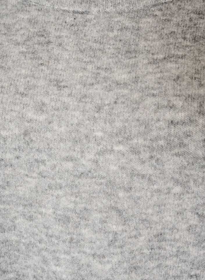 L&oslash;s strikbluse med alpaka og uld, Gr&aring;, Packshot image number 2