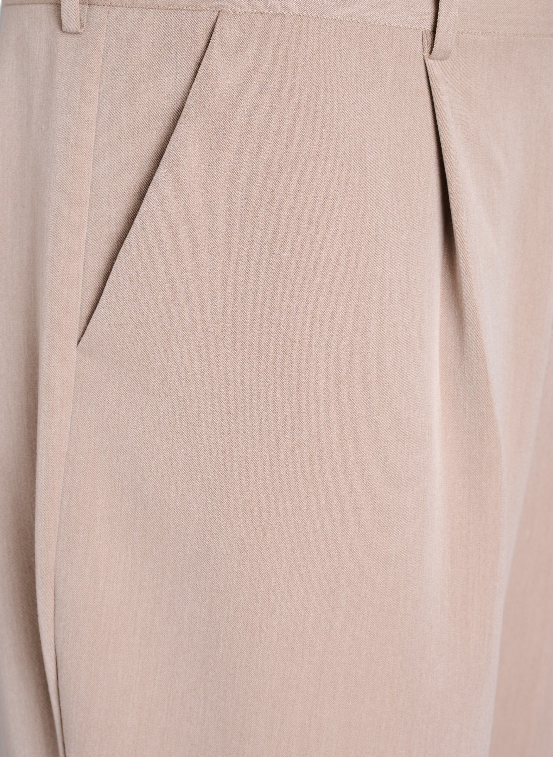 Zizzi Habitbukser med h&oslash;j talje og lige ben, Brun, Packshot image number 2