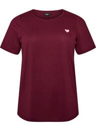 T-shirt med motiv, R&oslash;d