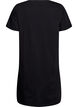 Kort&aelig;rmet natkjole i &oslash;kologisk bomuld, Sort, Packshot image number 1