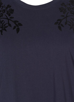 Økologisk bomulds t-shirt med printdetaljer, Night Sky, Packshot image number 2
