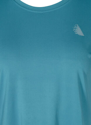 Ensfarvet trænings t-shirt, Storm Blue, Packshot image number 2