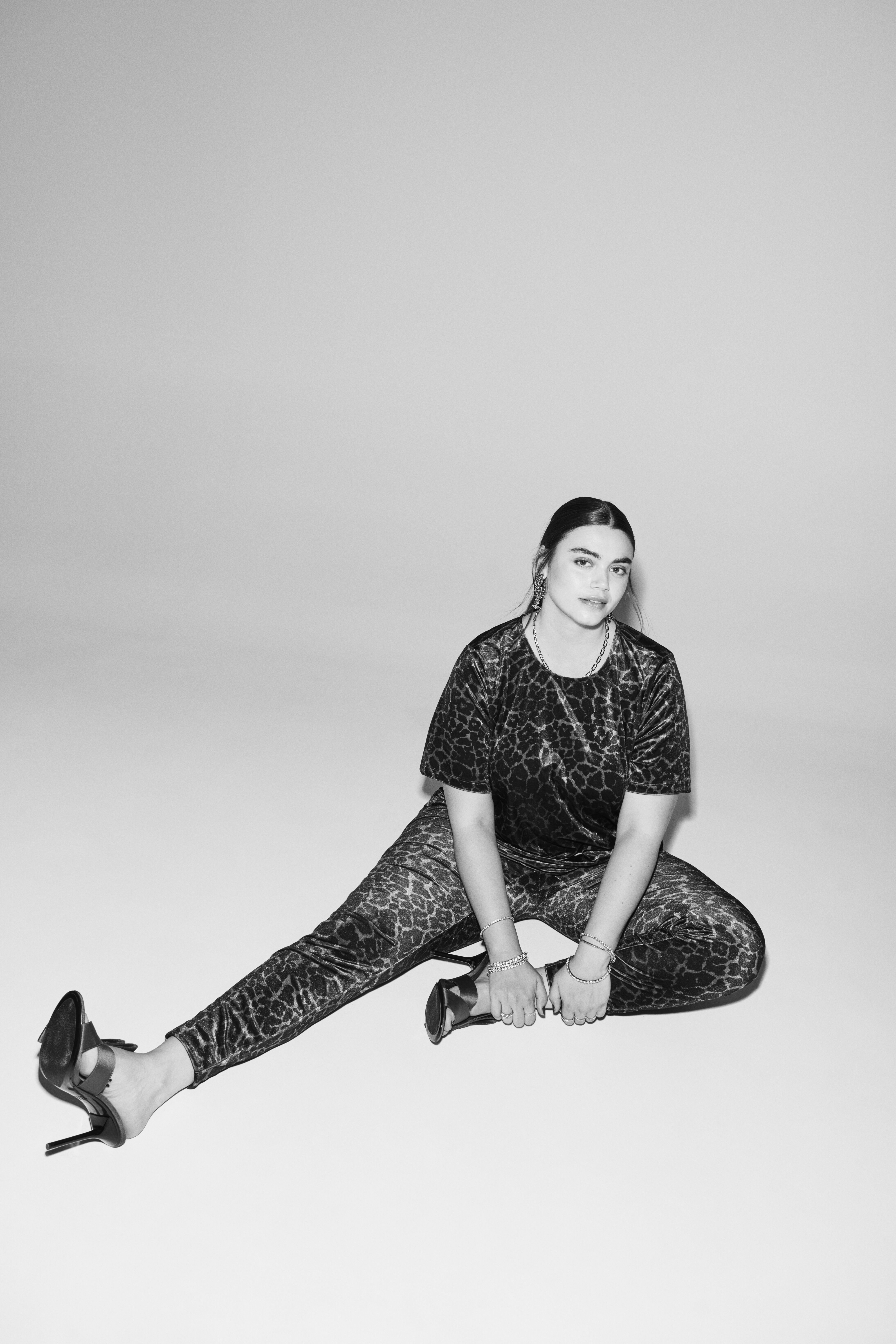 Zizzi Brun leopard velour s&aelig;t , , Model