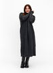 Lang oversize strikkjole med slids, Gr&aring;, Model image number 0