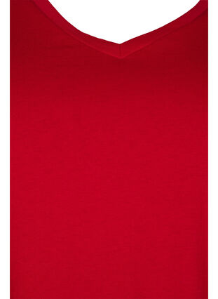 2-pak basis t-shirt i bomuld, Tango Red/Black, Packshot image number 2