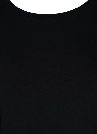 Kortærmet viskose tunika med snøredetaljer, Black, Packshot image number 2