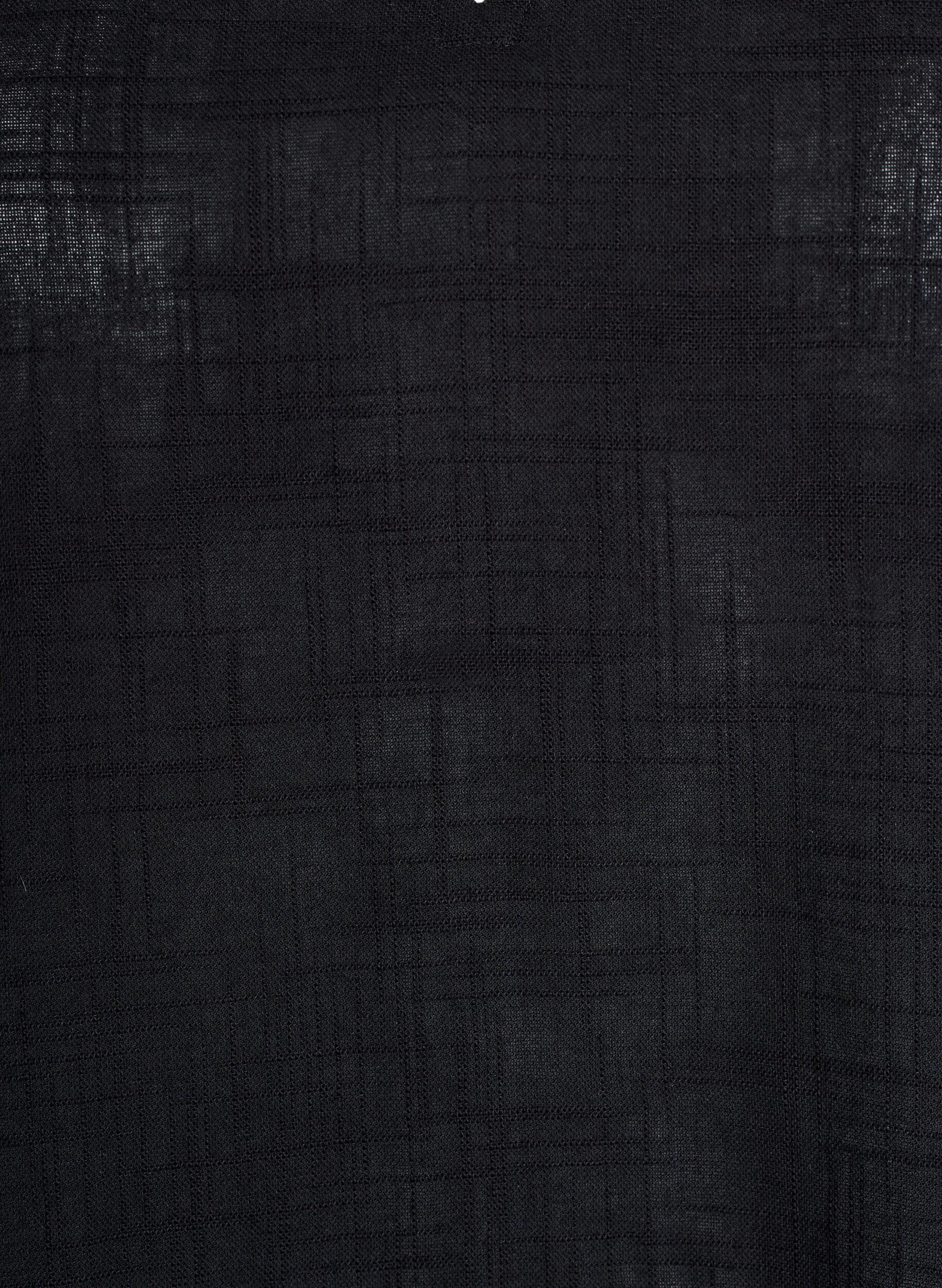 Zizzi L&oslash;s bluse med cap &aelig;rmer, Sort, Packshot image number 2