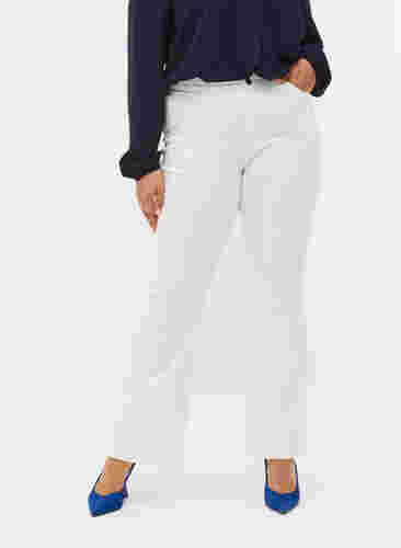 Ellen bootcut jeans med høj talje, White, Model image number 2