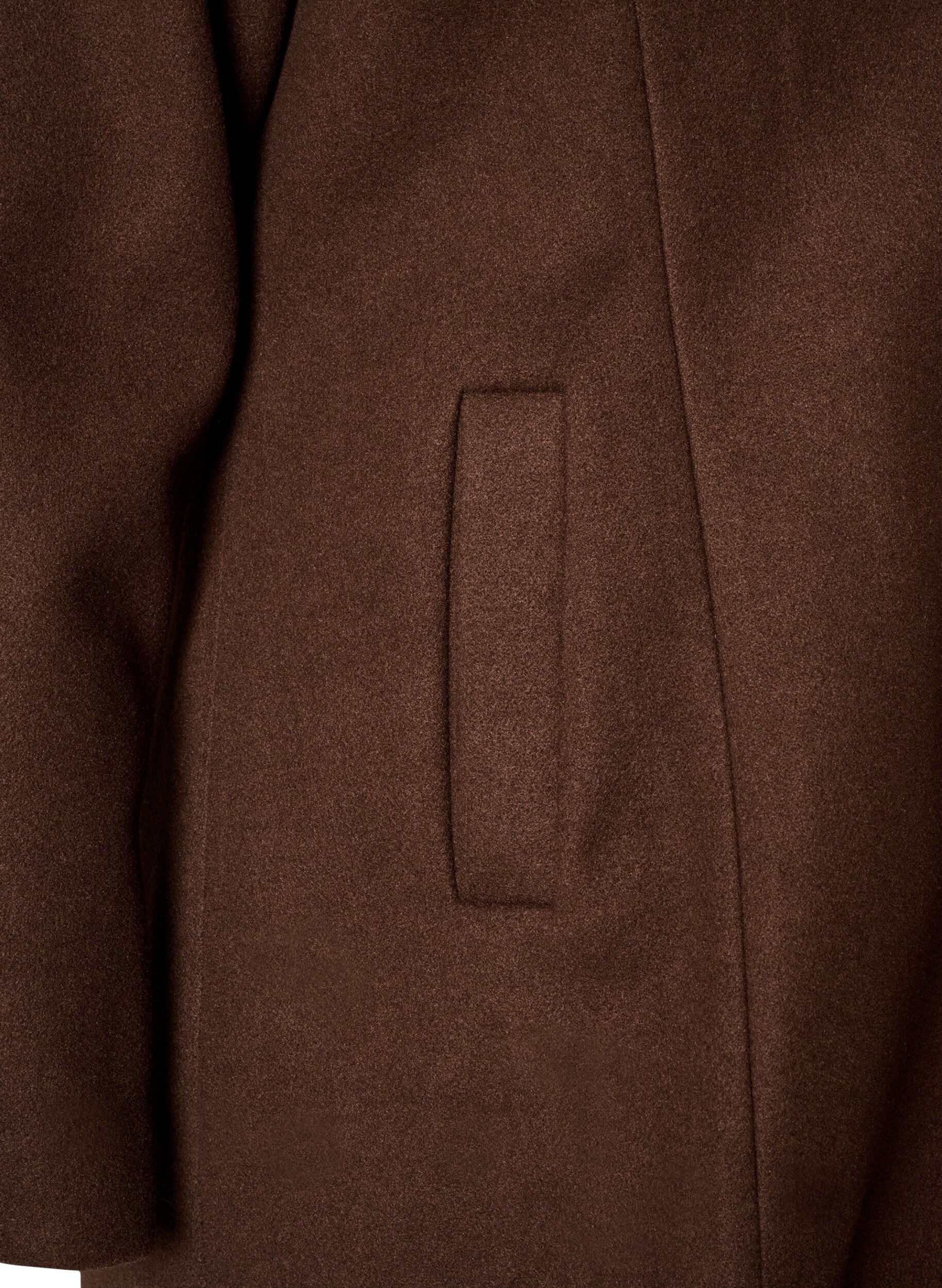 ZizziFrakke med aftagelig vatteret indsats, Brun, Packshot image number 3