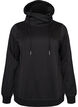 Sweatshirt med h&oslash;j krave og lommer, Sort, Packshot image number 0