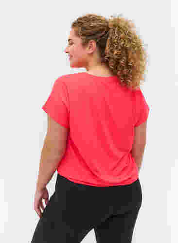 Ensfarvet trænings t-shirt, Diva Pink, Model image number 1