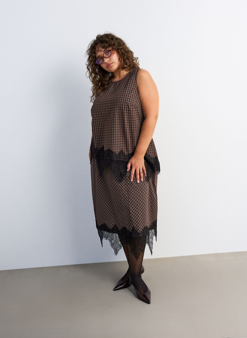 M&oslash;rk romantik med tern, , Model