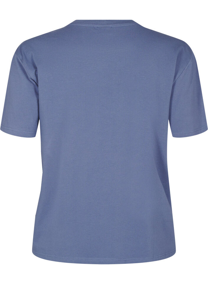 Sporty t-shirt i &oslash;kologisk bomuld, , Packshot image number 1