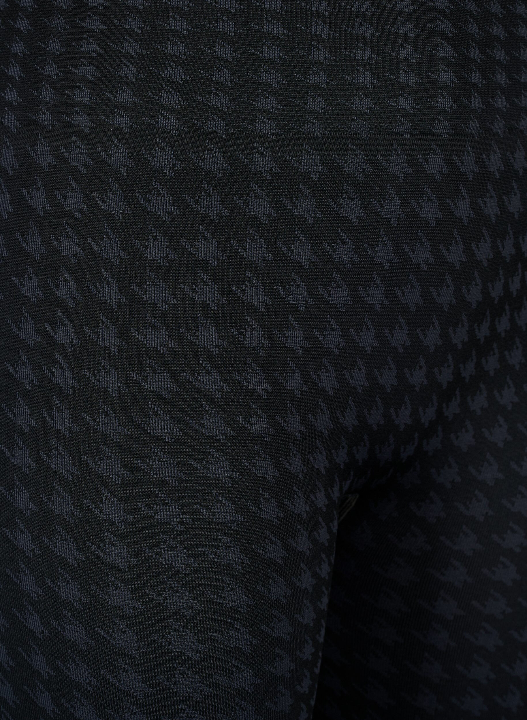 Zizzi Seamless leggings i houndstooth m&oslash;nster, Black w. Dark Grey, Packshot image number 2